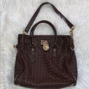 Michael Kors Dark Brown Soft Leather LG Hamilton